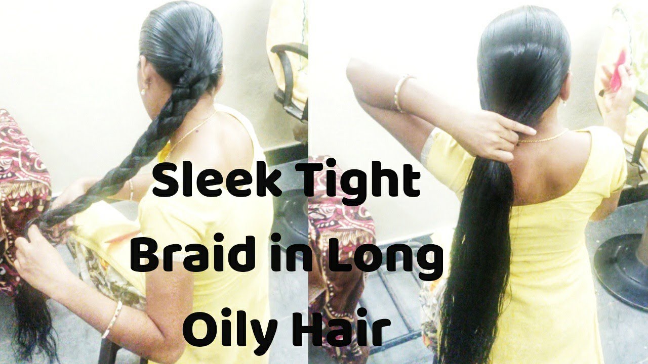 Vasanta's Sleek Braid In Oily Hair l How To Braid Long Oily Hair l