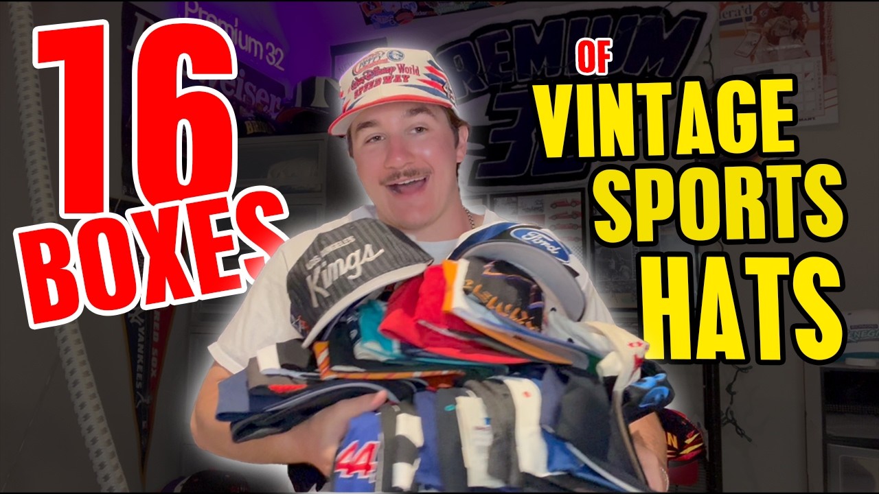 UNREAL Vintage Hat Unboxing - 16 Boxes of 90's Snapbacks!!! - YouTube