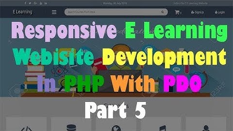 Responsive E Learning Website Development In PHP With PDO Part 5 Creating Admin Left Side Section