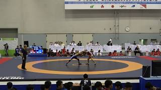 2018IH レスリング 男子個人 51kg級 １回戦 後藤  中津商（岐阜県） 対 荒道  八戸学院光星（青森県）