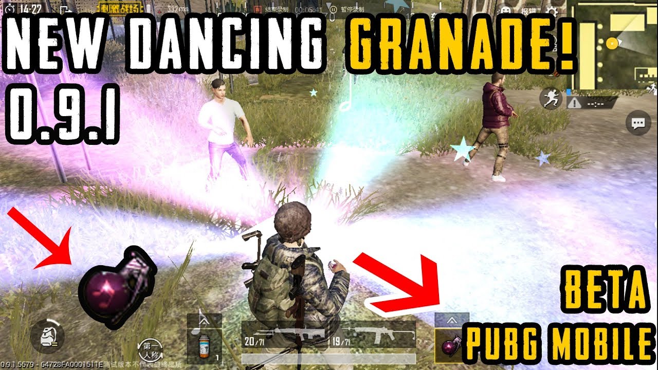 New Dancing !   Grenade In Pubg Mobile 0 9 1 Beta Youtube - new dancing grenade in pubg!    mobile 0 9 1 beta