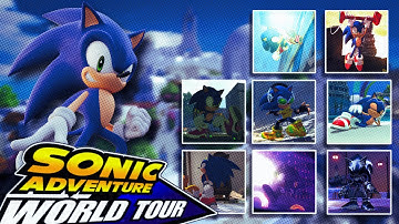 SONIC ADVENTRUE WORLD TOUR!! all Modern Sonic Skins (Sonic Unleashed Recomp mods)