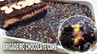 BRIGADEIRO CHOCOLATE CAKE without using oven|| bake by mama jhane