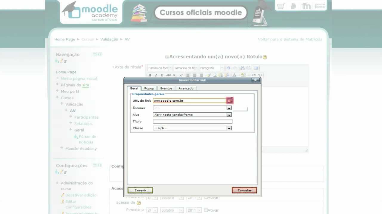 Tutorial Moodle - Configuração Editor HTML Moodle - Parte 3/3 - YouTube