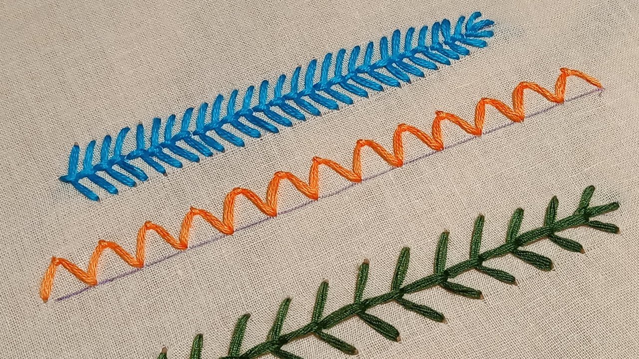 How to do fly stitch | fly stitch | besic fly stitch embroidery for ...