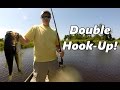 Double Hook-Up on Crankbait - Bass Fishing