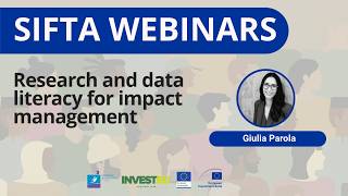 SIFTA webinar on Research and data literacy for impact management