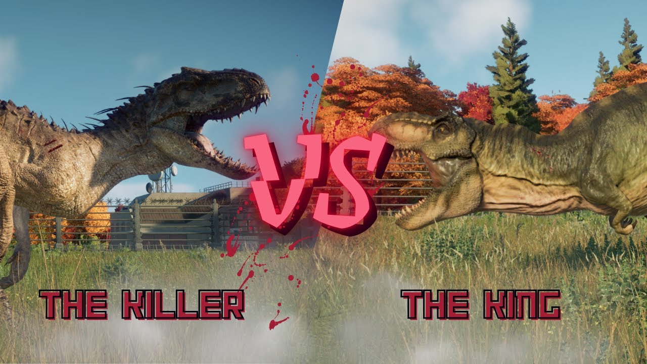 T. Rex vs Indominus Rex | Ultimate Jurassic World Battle! | JWE2 Dinosaur Fight