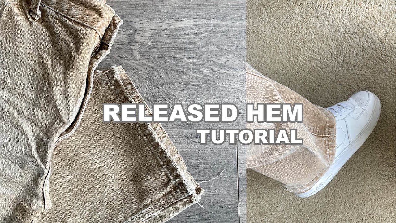 HOW TO RELEASE THE HEM ON YOUR VINTAGE PANTS - DIY - YouTube