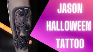 Jason Mask Halloween Arm Tattoo | Michael Myers Amazing Work