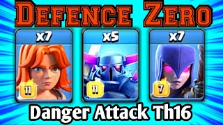 New Powerful Army Attack Defence Zero | Pekka witch attack th16 | th16 Valkyrie attack strategy coc