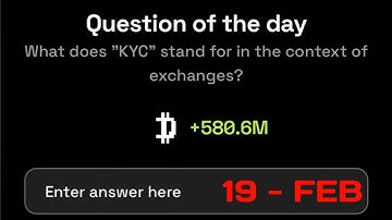 Dropee new update || Dropee Question Of The Day Code 19 February || today Dropee Question Of The Day