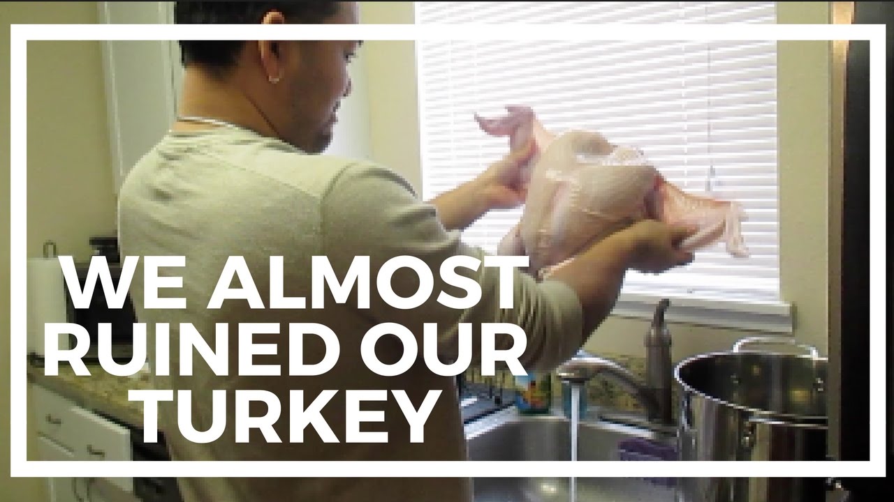 we-almost-ruined-our-turkey-roasting-a-turkey-from-scratch-youtube