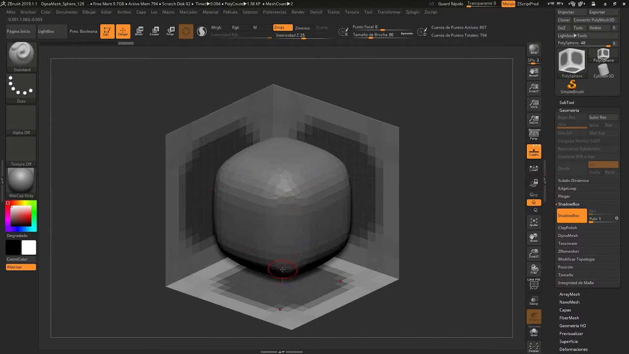 shadowbox in zbrush