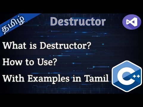 31. Destructor in C++ in Tamil || Tamil Pro Techniques ||
