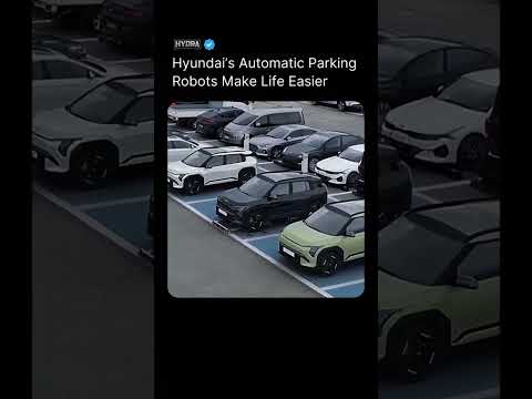 Hyundai's Automatic Parking Robots Make Life Easier😮😮 #cars #automobile