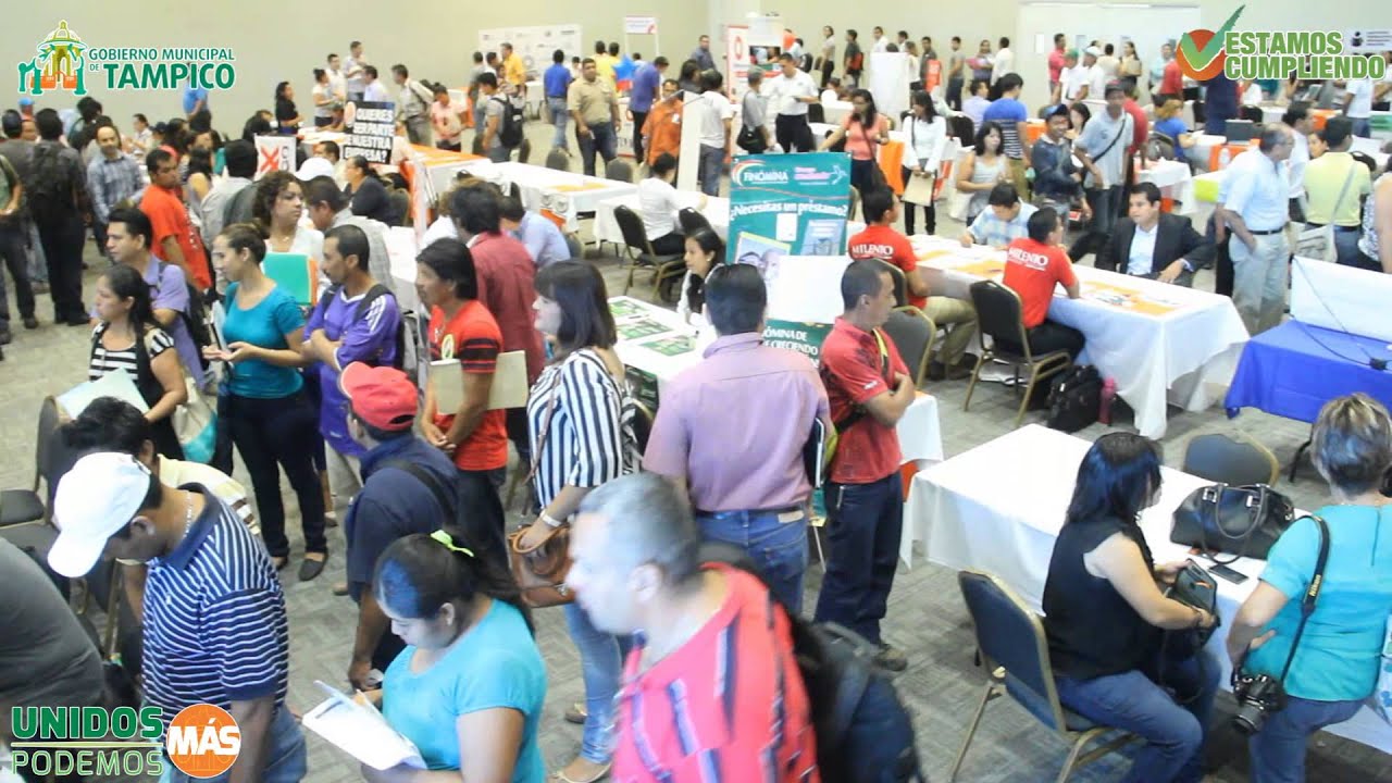 Se lleva acabo en Tampico la segunda feria del empleo 2015 - YouTube