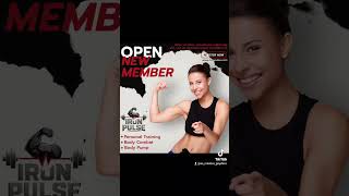 Iron Pulse Gym Branding Package | Logo, Business Card & Social Media Design by AE Creative Graphics Iron Pulse Gym Branding Package | Logo, Business Card & Social Media Design by AE Creative Graphics