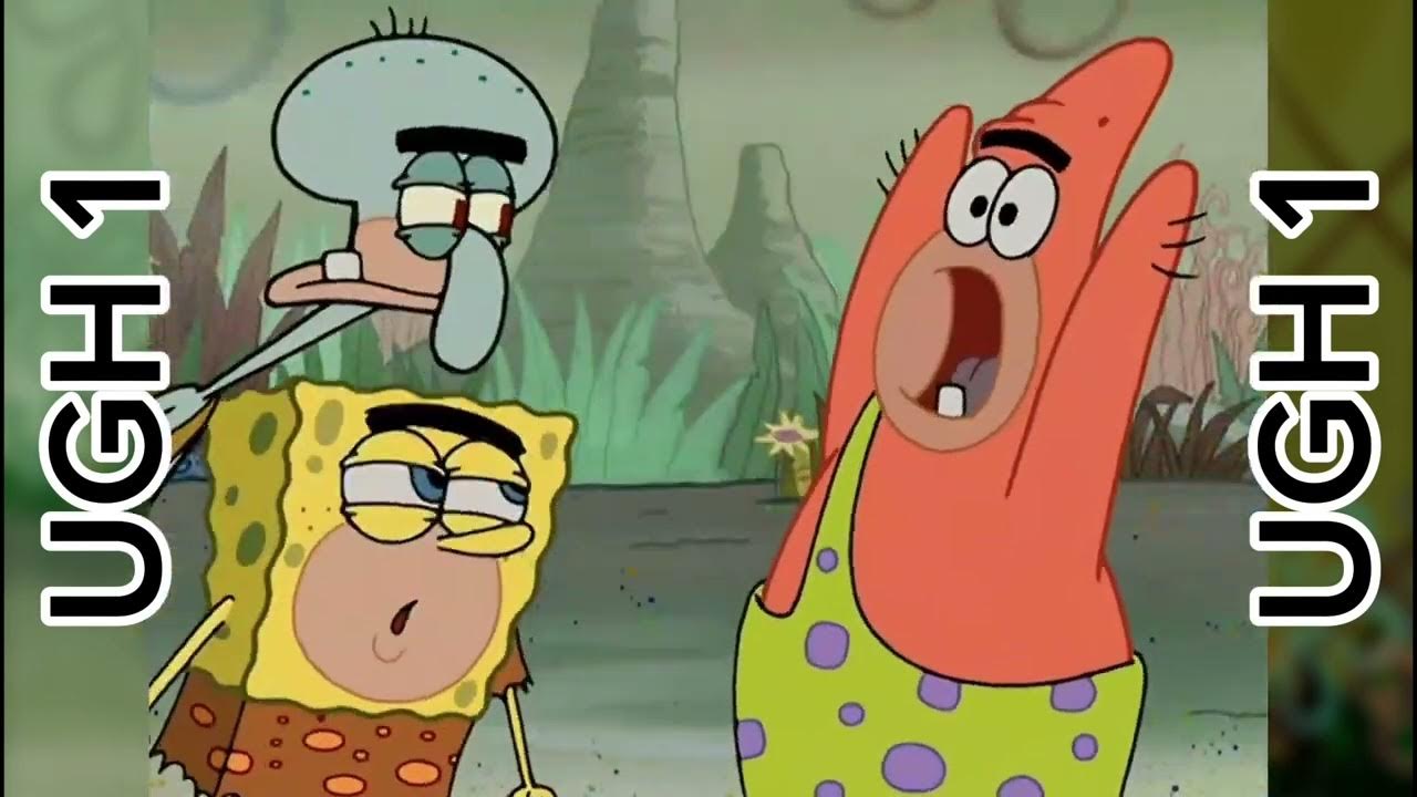 Bob esponja, Patricio y Calamardo pelean por el fuegoBob esponja ugh