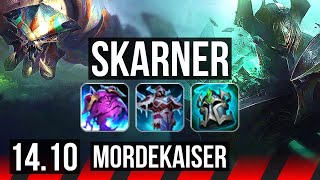 SKARNER vs MORDEKAISER (TOP) | 8/1/10, 67% winrate, Dominating | KR Master | 14.10