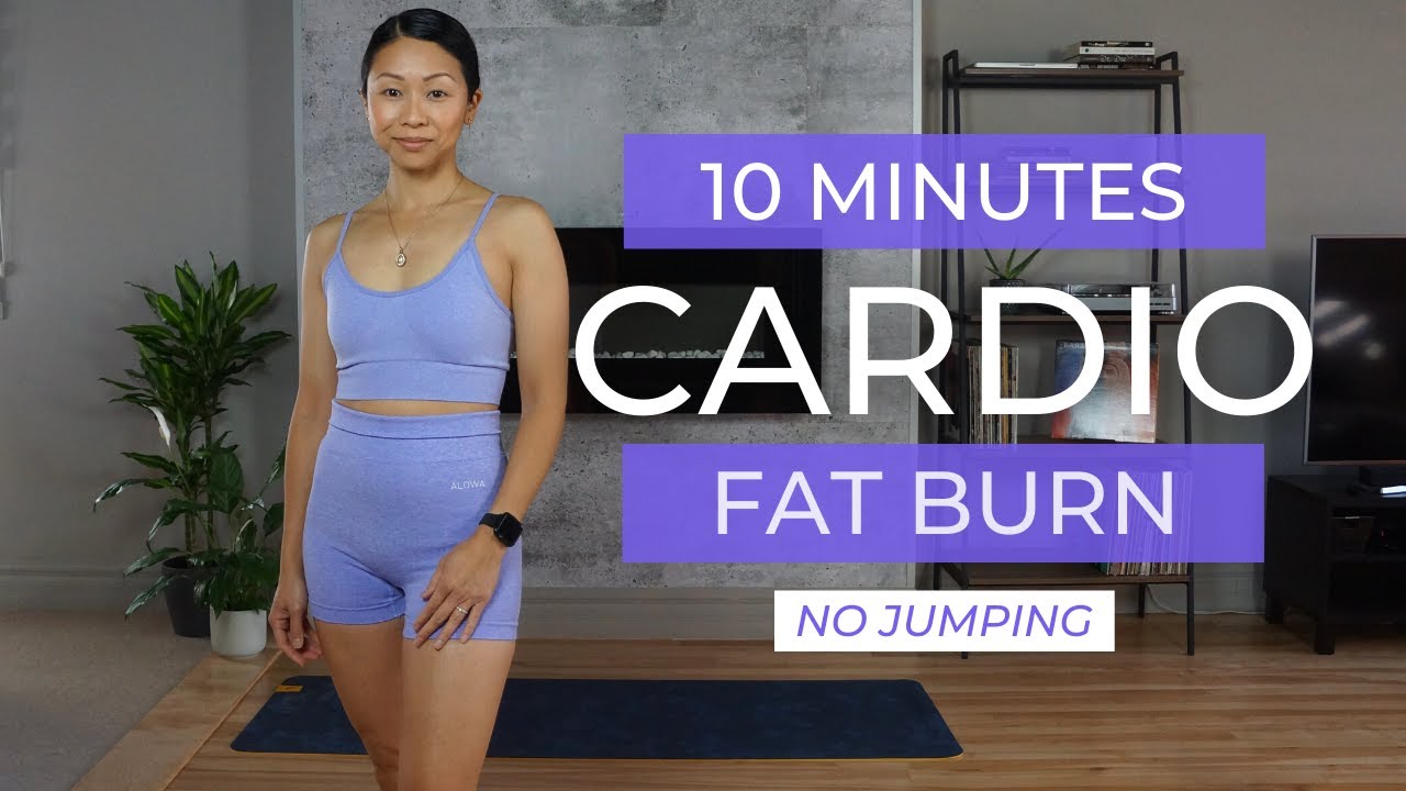 10 MIN NO JUMPING CARDIO FAT BURN WORKOUT at HOME (apartment friendly ...