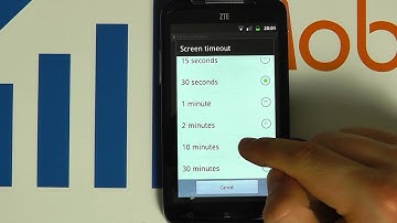How To Change the Screen Timeout/Backlight - ZTE Skate