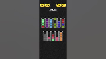 Ball Sort - Color Puzzle Game - Level 906 - Walkthrough SOLVED by RobotPlayer AI!!!