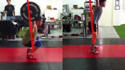 Triple extension during power clean / clean