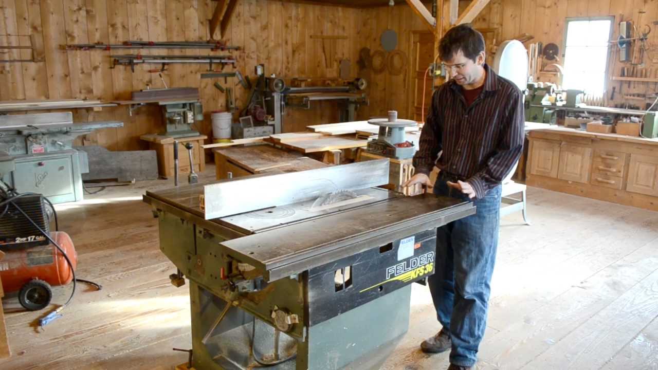 Old Felder table saw - YouTube