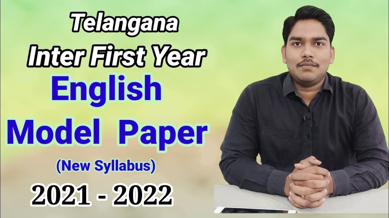 TS Inter First Year English Model Paper (New Syllabus) | 2021 - 2022 | Telangana Intermediate