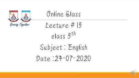 Class 5 (English ) , Unit # 9 "Lesson # 1" ( Reading of Q#3)
