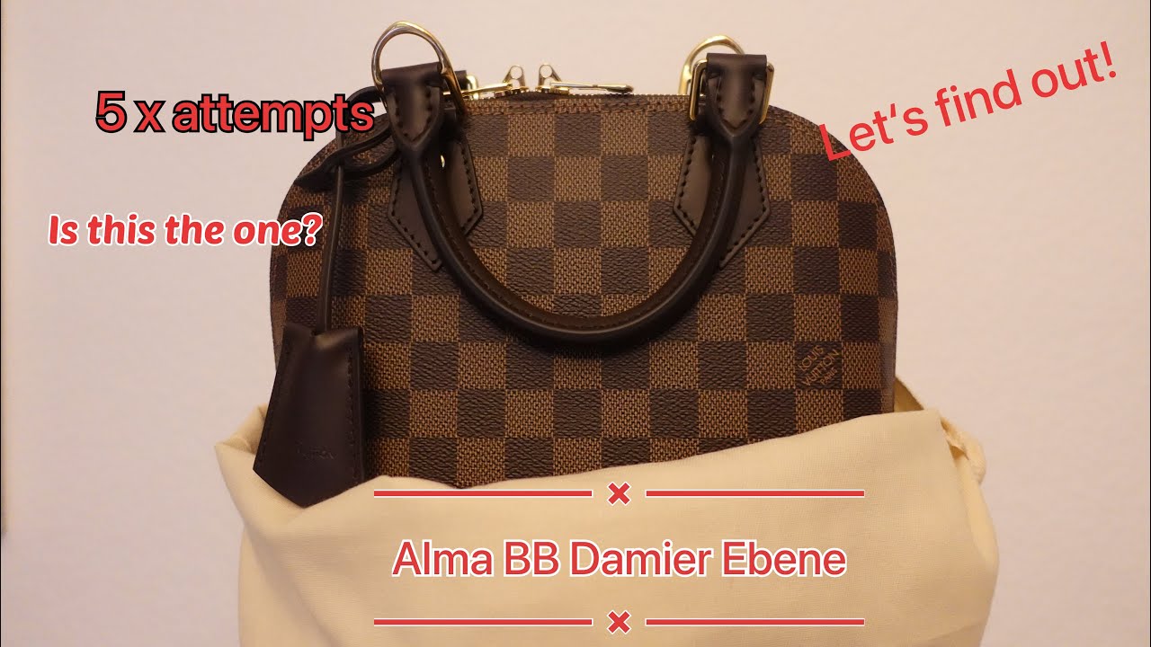 NEW LOUIS VUITTON Damier Ebene Alma BB –