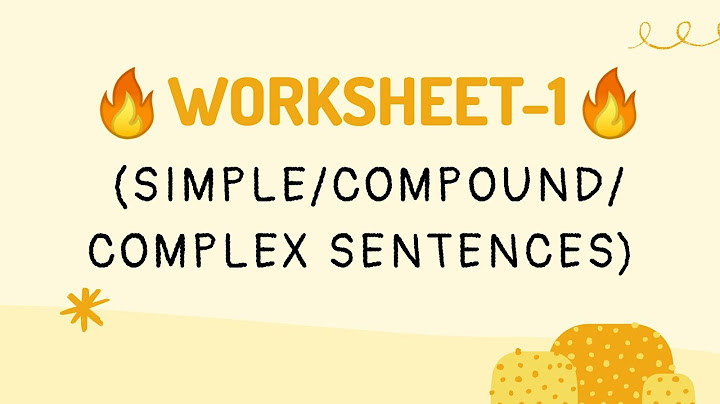Simple and compound sentences worksheet with answers pdf