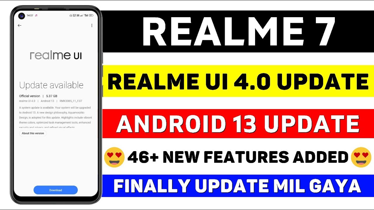realme 7 android 13 update