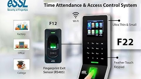 #essl Essl F22 biometric and card based attendance with access control system