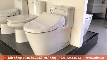 TDM.VN | Review bồn cầu American Standard VF-1808PL nắp rửa điện tử rửa, sấy, sưởi ấm bệ ngồi