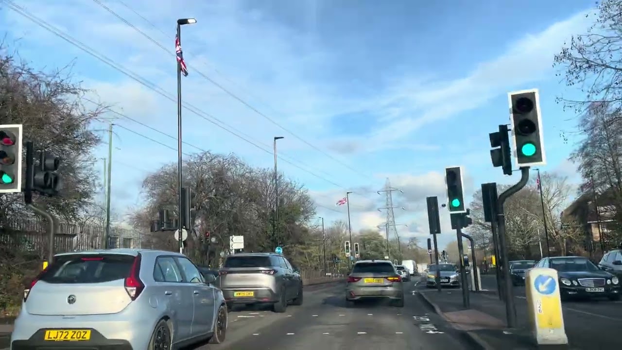 A 217 Road/ cheam to Rosehill/ Surrey, uk 