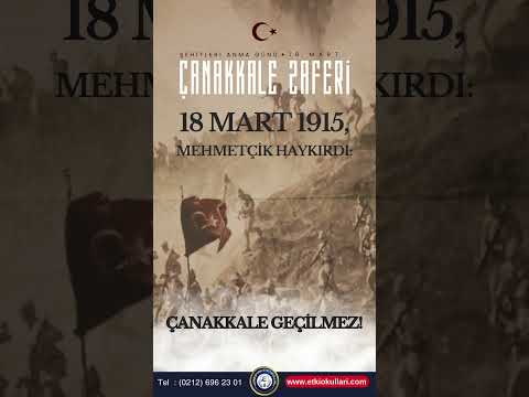 Başta Mustafa Kemal Atatürk olmak üzere, Çanakkale Zaferi’nin zafer ve fedakarlık dolu destanını bir kez daha hatırlıyor, aziz şehitlerimizi rahmet ve minnetle anıyoruz.