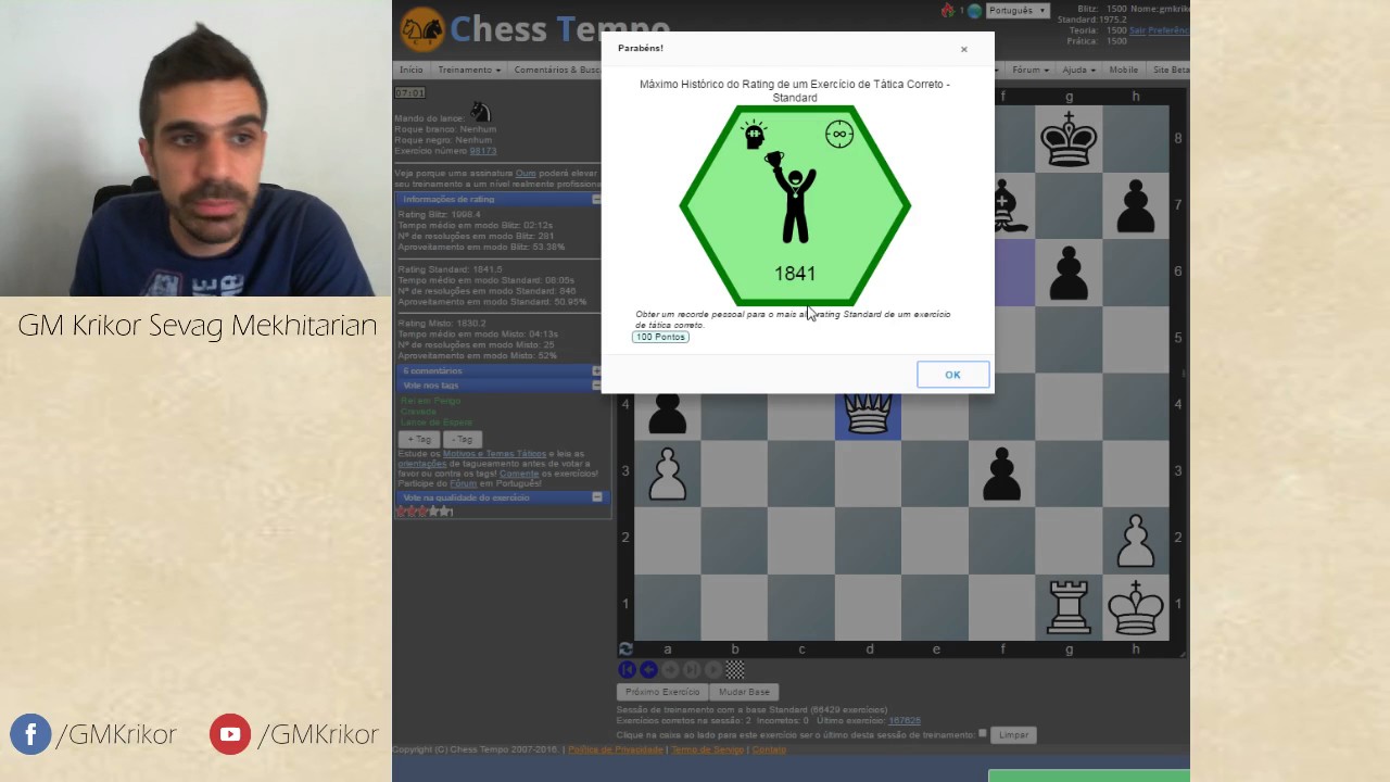 ChessTV BR - Time Odds: partidas de xadrez com o GM Krikor