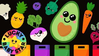 🥬 Learn Colours with Rainbow Fruit & Vegetables Dance Party! 🌈 Baby Sensory Video for Toddlers! 🍍🍎 by Lucky Baby Star - sensory video fun! 🌟 52,521 views 3 months ago 9 minutes, 59 seconds