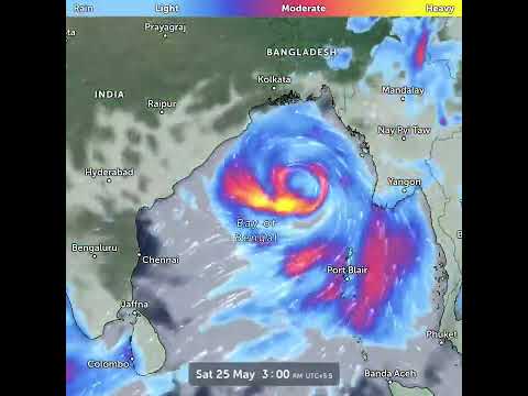 من المتوقع يتطور الإعصار في خليج البنغال خلال الأيام المقبلة واقترب من سواحل بنجلاديش والبنغال