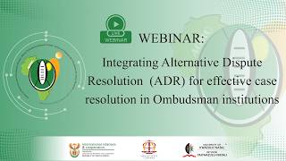 Webinar - ADR for effective case resolution in Ombudsman institutions - MARCH 03, 2026