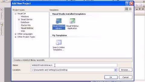 How to create a new Visual WebGui library