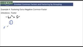 6.1 Example 4 Factoring Out a Negative Common Factor