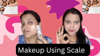 Makeup Challenge Scale 😱 Full Face Scale Makeup Challenge|Beauty with Arashvi