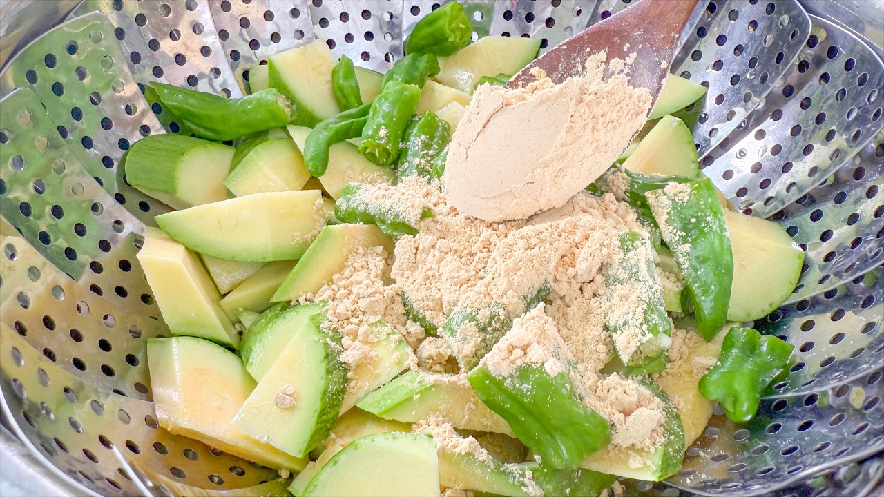 애호박 콩가루찜