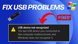 usb device not recognized windows 10/11 fixed | how to fix unrecognized usb flash drive quickly
