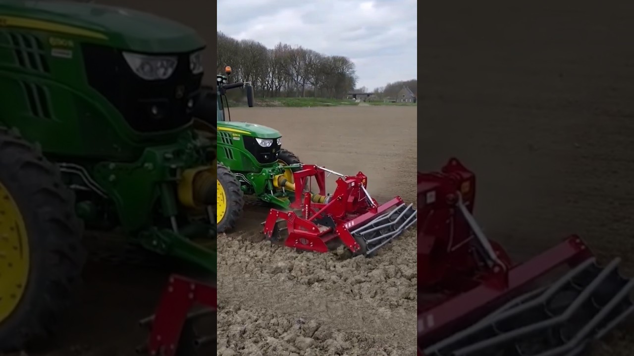 John Deere 6130 R planting onions 😎