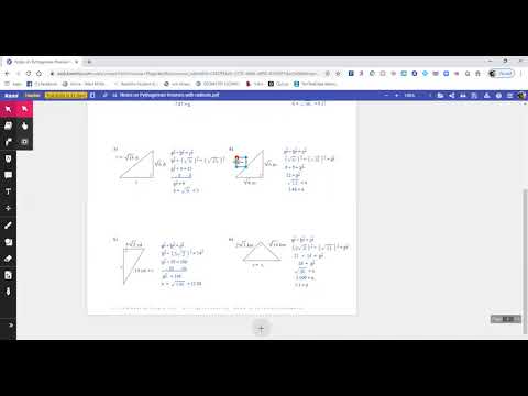 pythagorean theorem with radicals