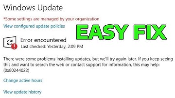 How To Fix Windows Update Error 0x80244022
